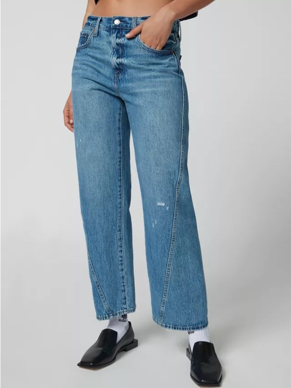 Pistola Bobbie Straight-Leg Ankle Jean - Coastline Size 28